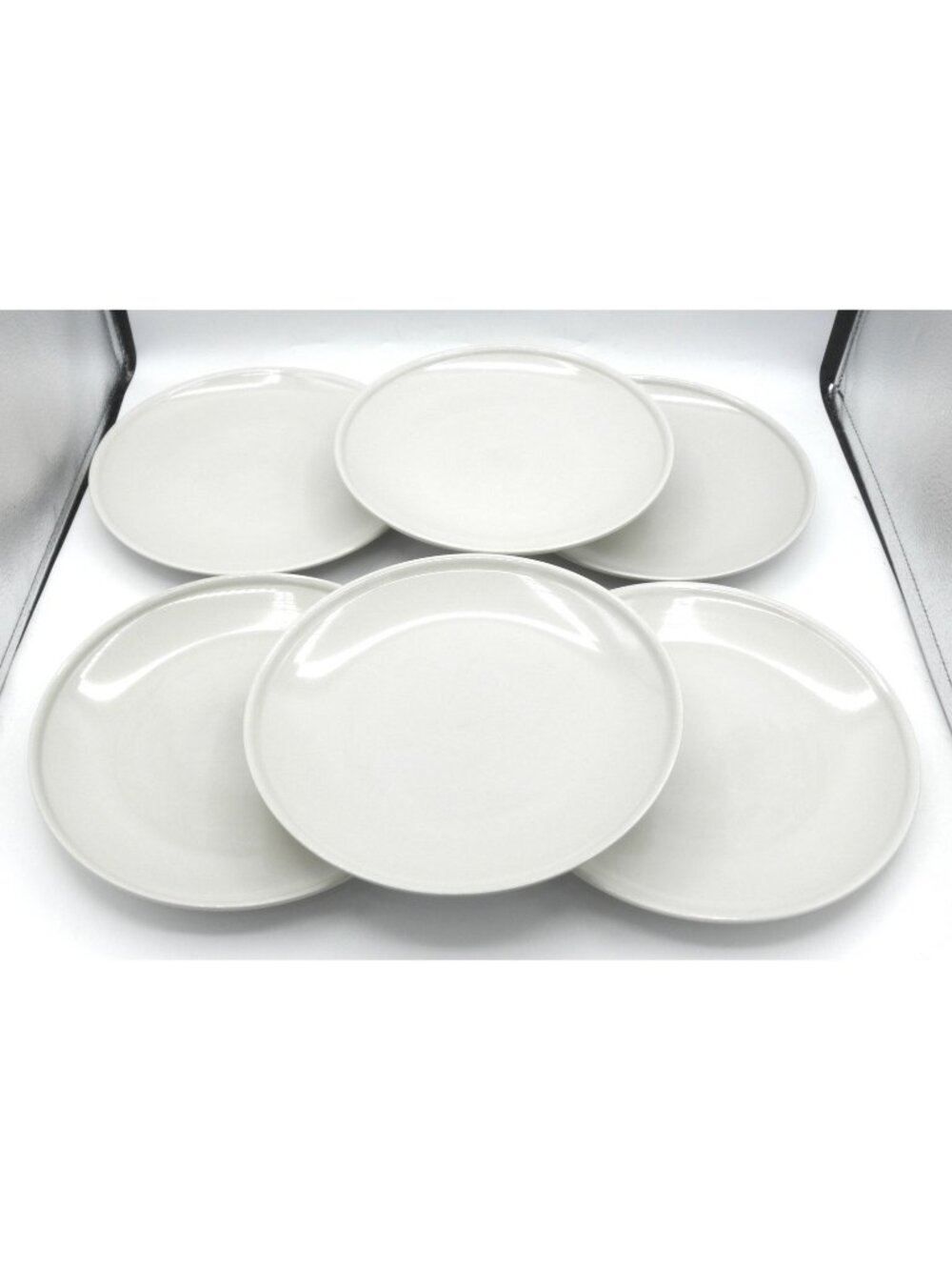 SET OF 6 - IKEA  9 inch Glossy Beige Luncheon/Salad Plates Maria Vinka 10866.